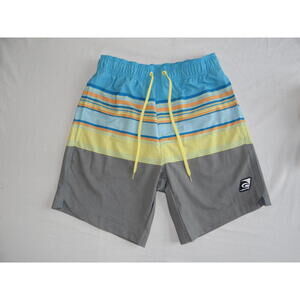 Laguna Men's Beach‎ Shorts - Stylish Stripes in Blue & Gray